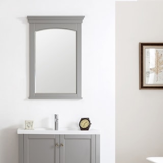 Asti 24" Rectangular Bathroom/Vanity framed Wall Mirror in Grey - 24 ...